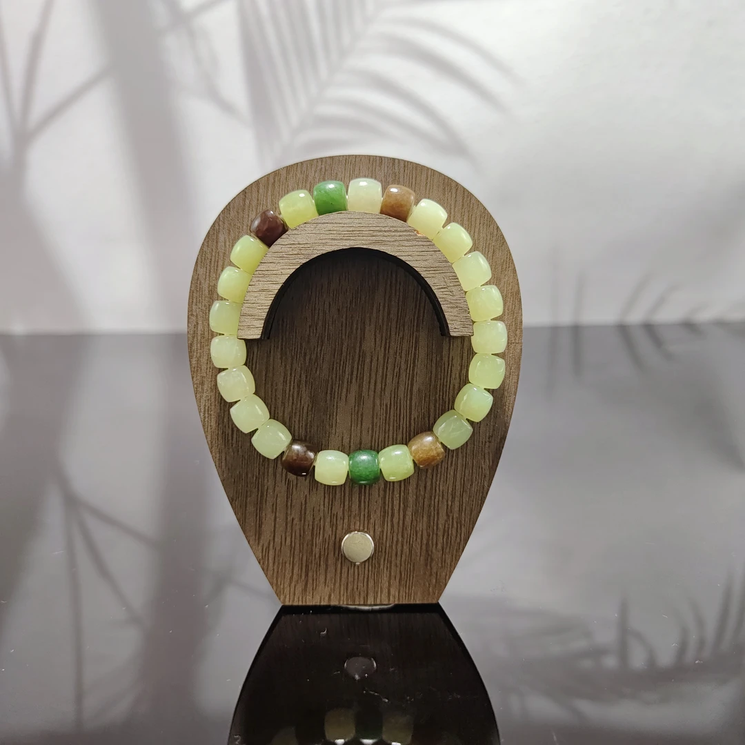 N和田玉多宝桶珠手串（卡8）3242