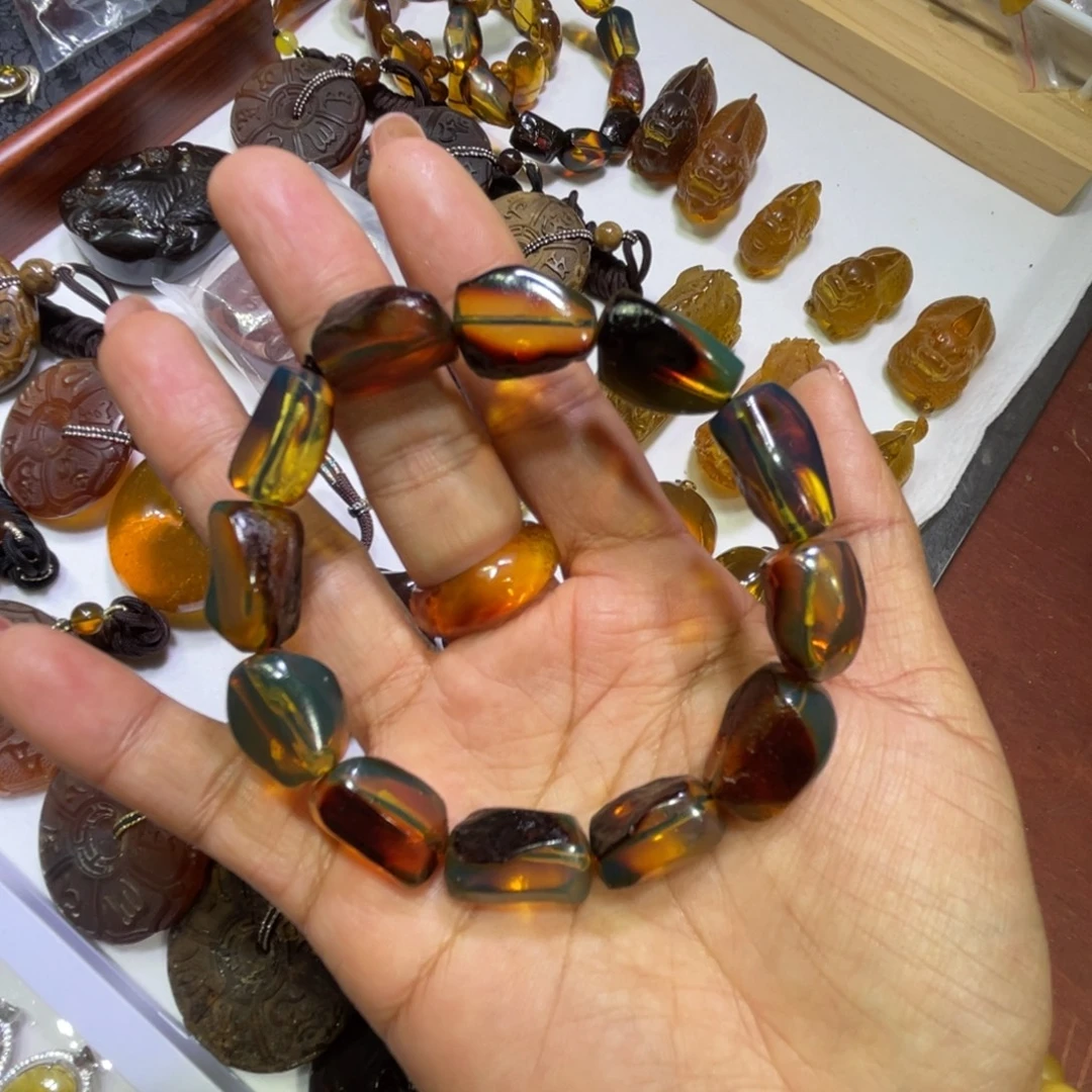 琥珀未镶嵌手串手串