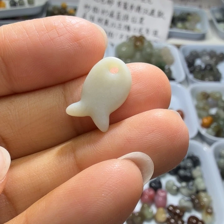 足银镶嵌和田玉珠宝半成品