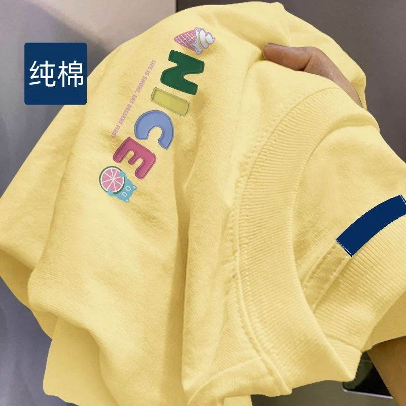 奥特莱斯~清仓捡漏美式国潮重磅纯棉短袖T恤男女夏季宽松半袖上衣