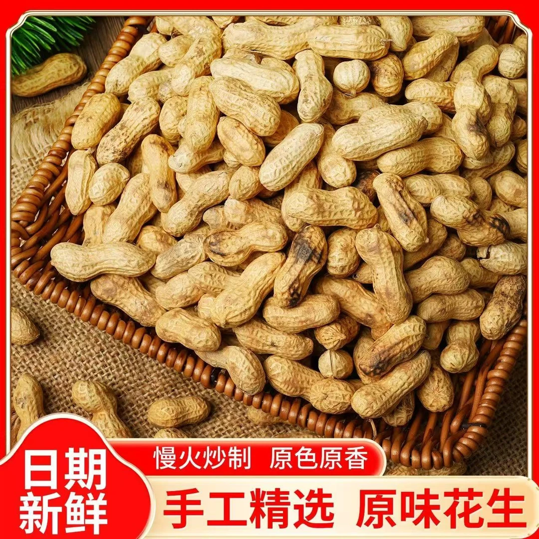 25年新货新鲜柴火炒原味小珍珠带壳花生美味下酒零食
