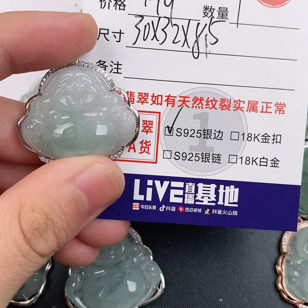 翡翠银S925镶嵌颈饰