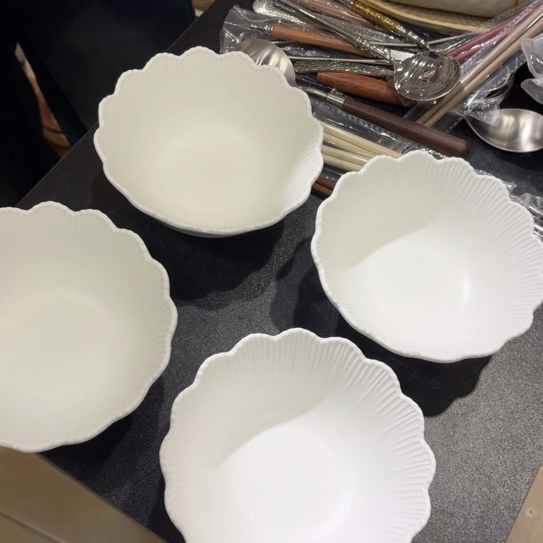 瓷微微瑕特价处理四个米饭碗