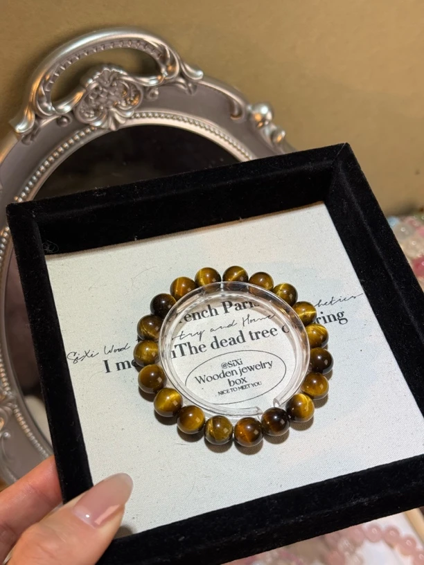 天然虎眼石水晶手串10mm