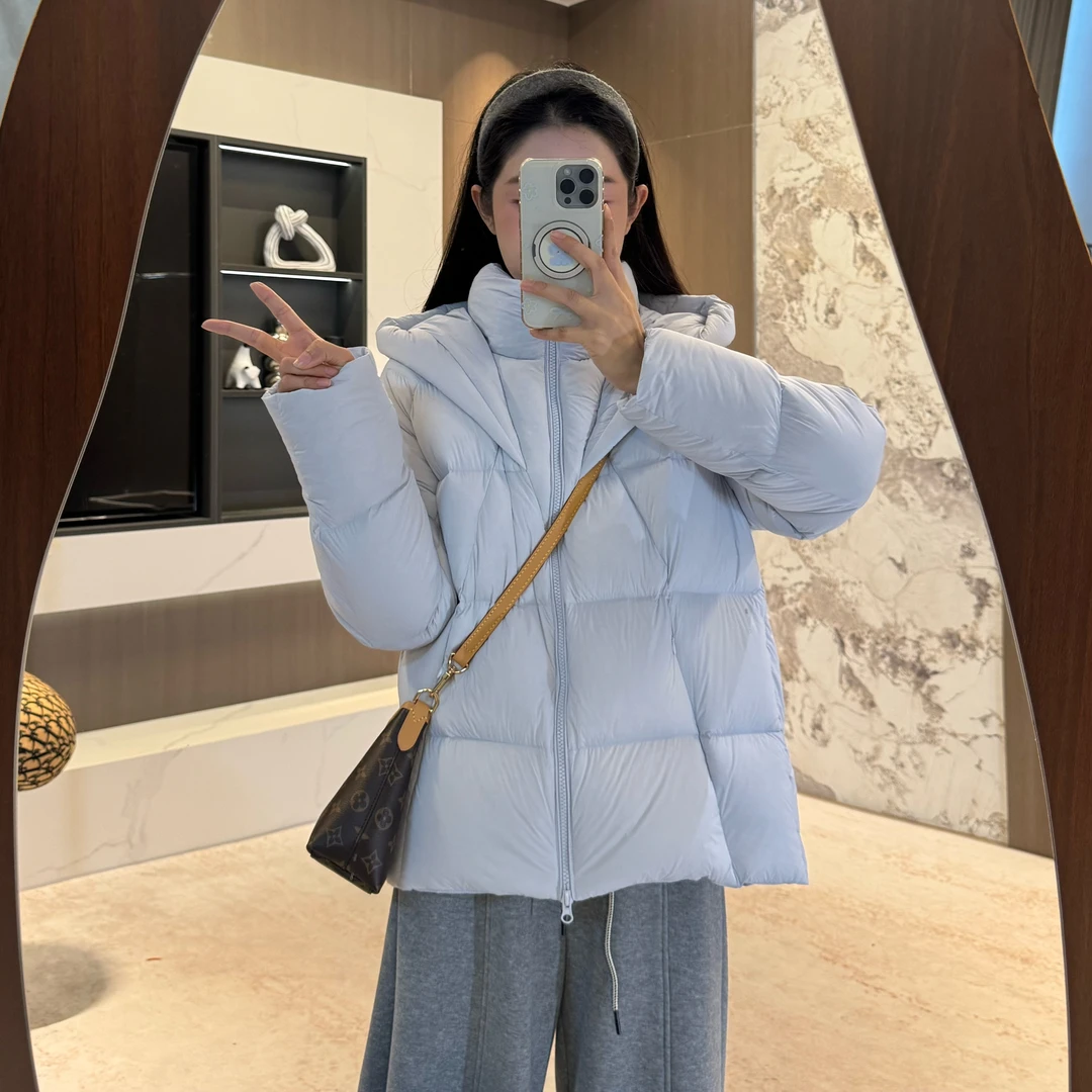宿慕SUMU时尚韩版连帽羽绒服女10-9新款小绒包95白鸭绒羽绒服2536
