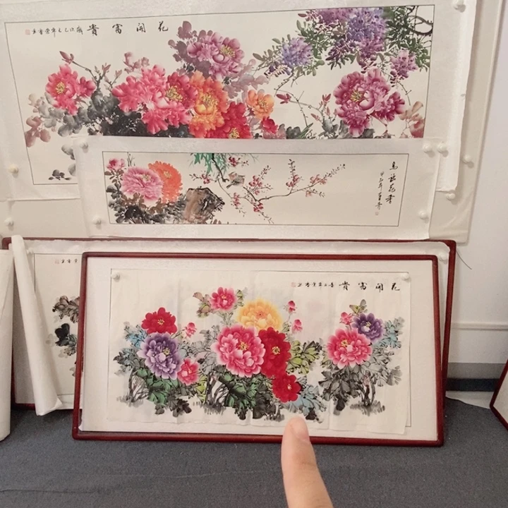 国画165*85尺寸好看好看带框包邮