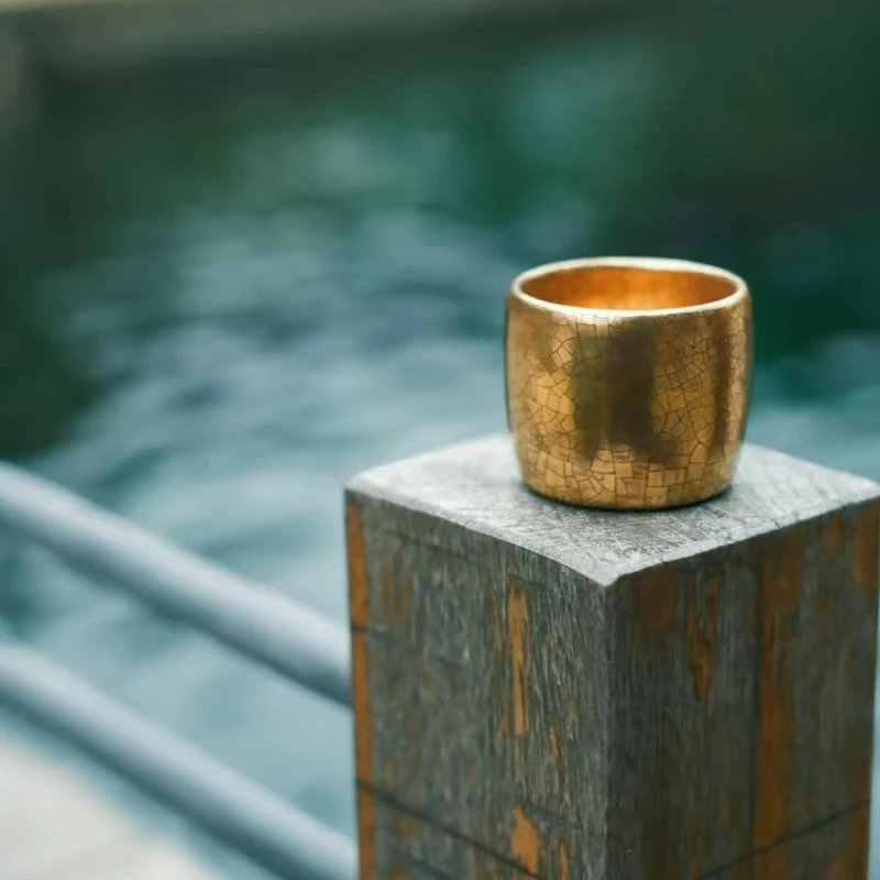 【福器】 苏打釉鎏金扳指杯（W0591）