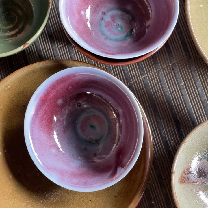 浪鬼家釉绘柴烧餐具Z****x2碗