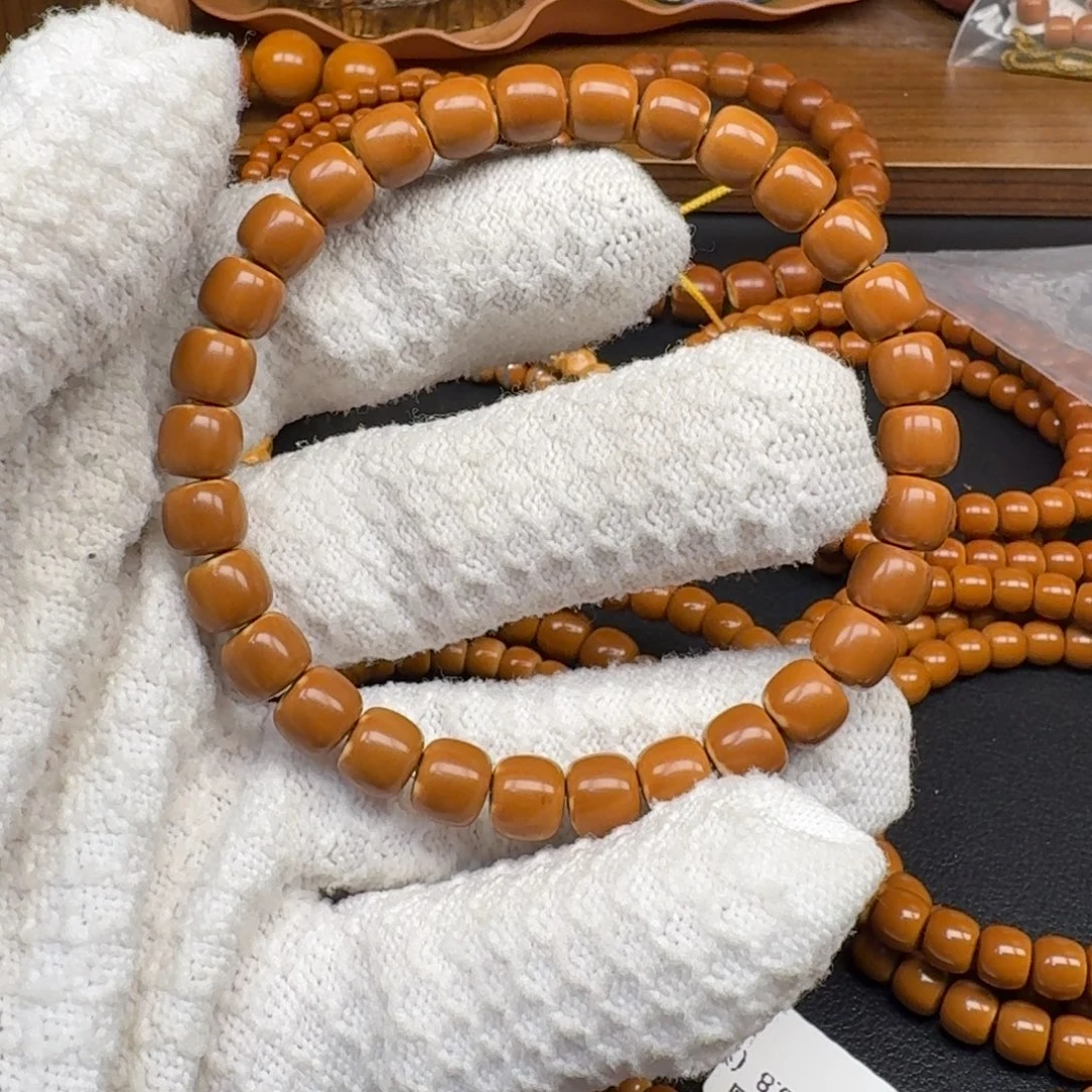 橄榄核手串/手链7.8老挝核尖正三花微漏单圈