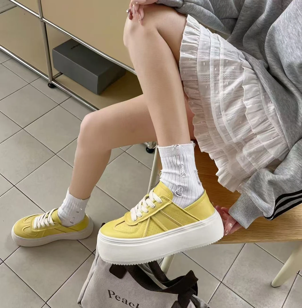 【小个子】夏季百搭韩版低帮厚底潮流休闲板鞋607-3