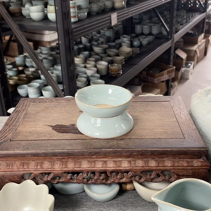 摆件天青经典圆茶漏