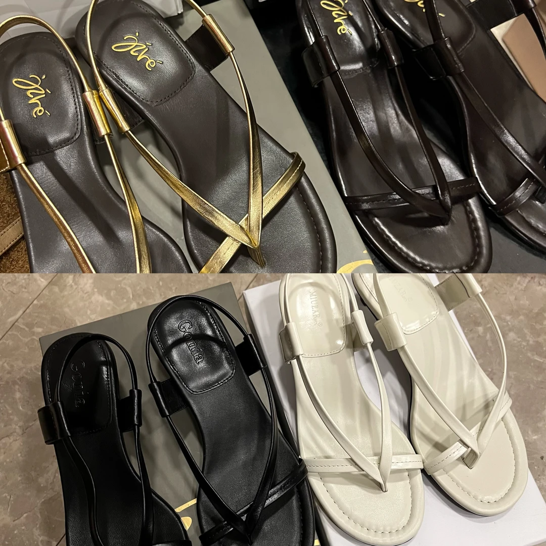 【壁虎姐】2025夏季新款 韩版休闲小众露趾凉鞋