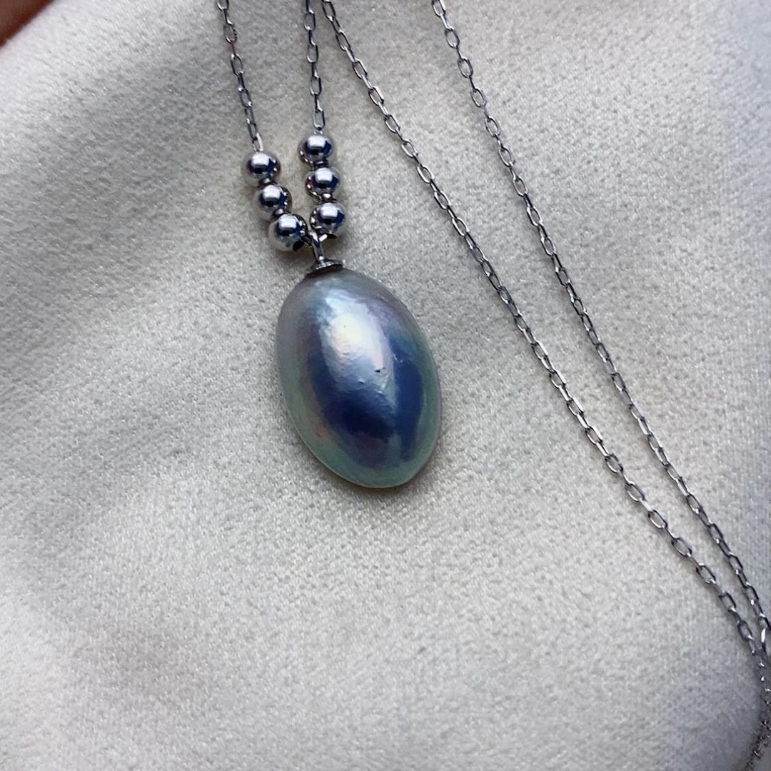 【闪购商品】拼合珍珠（马贝珠）颈饰银S925镶嵌