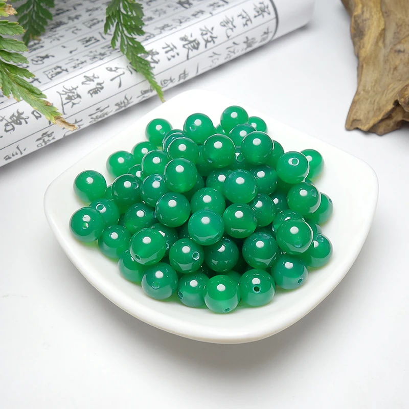 【绿玛瑙】天然7A绿玛瑙散珠专拍