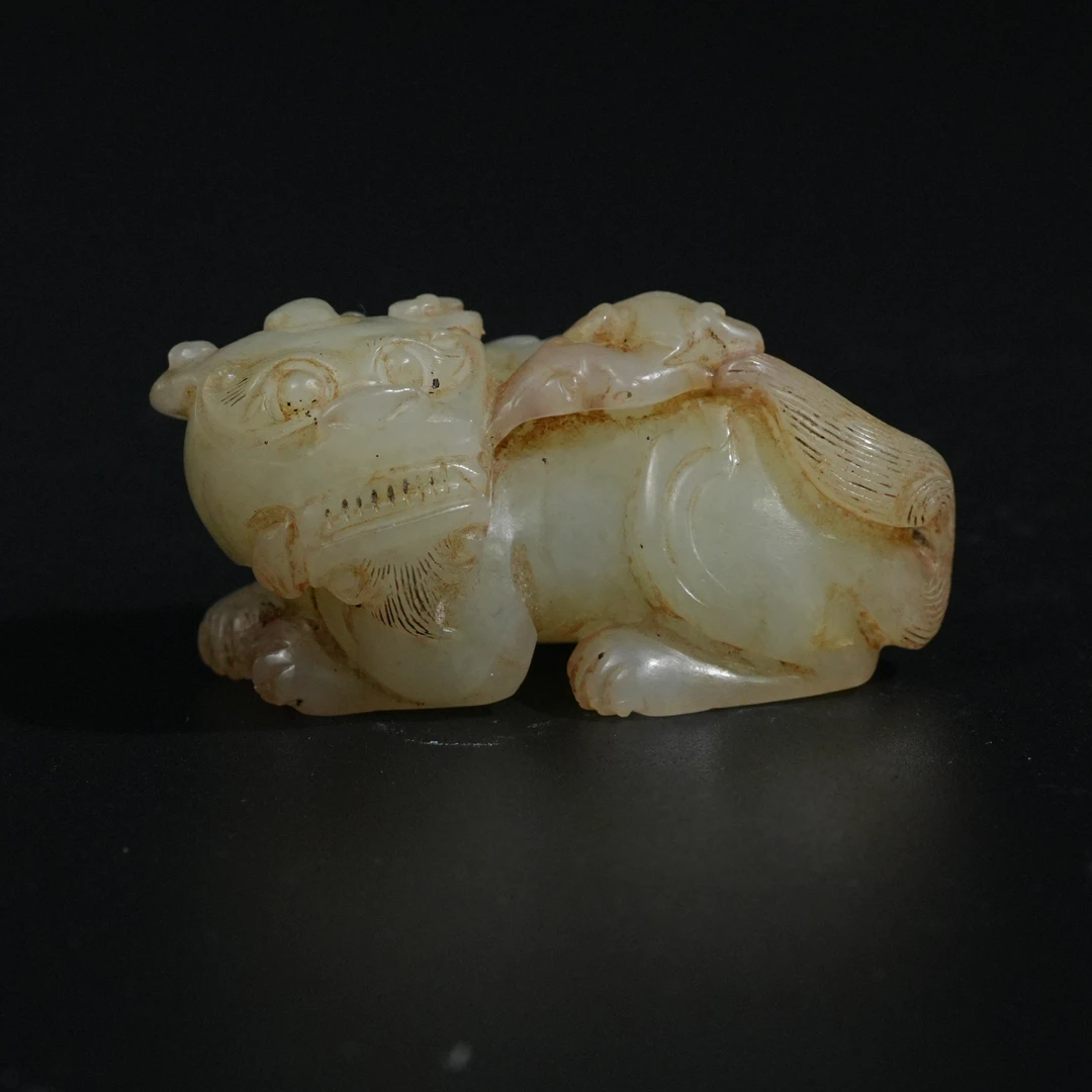 清代和田玉貔貅手把件【华豫之门】NZBZ 260507 1006