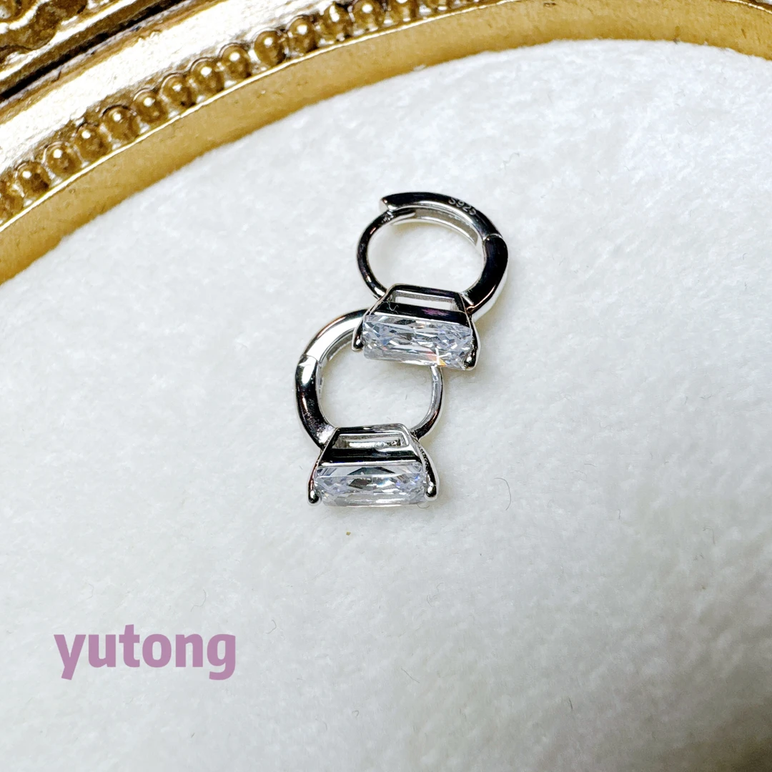 925银合成锆石耳饰 【雨桐轻奢饰品】设计款耳环YT00239