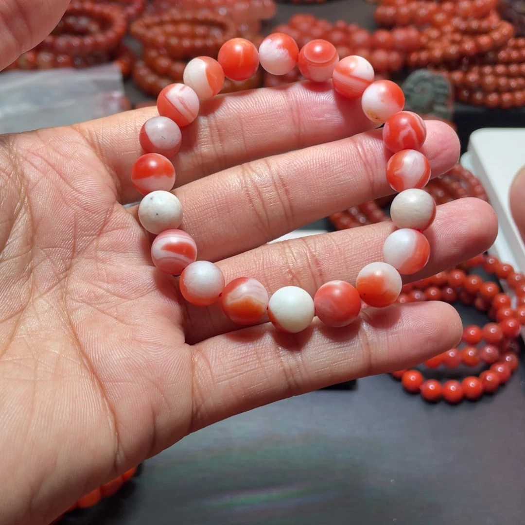 南红玛瑙手链未镶嵌