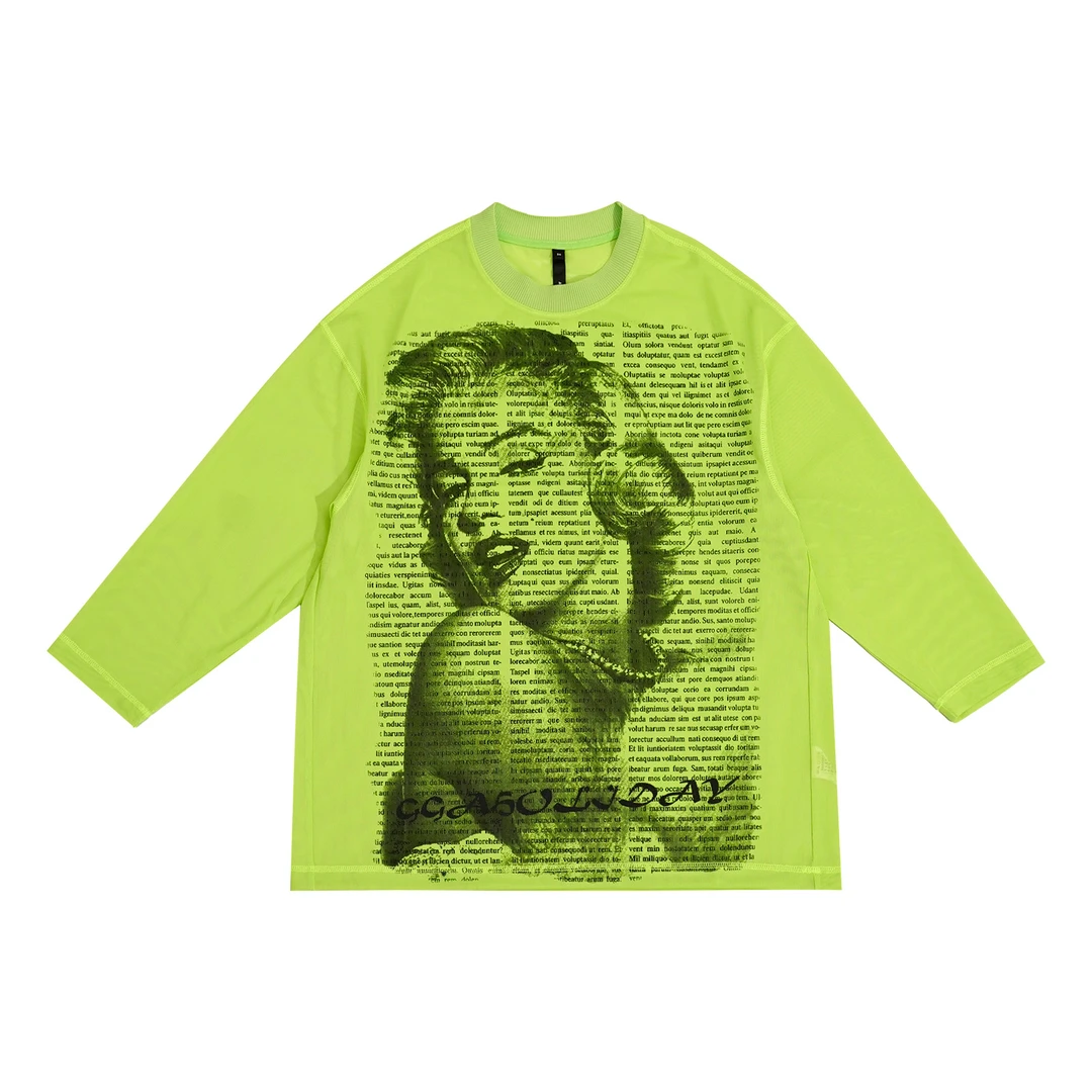 GGAHOLIDAY春夏新款时尚休闲透气宽松情侣长袖T恤潮流上衣-152064