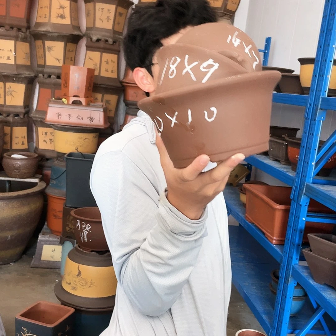 朱泥碗三件套花盆紫砂花盆紫砂
