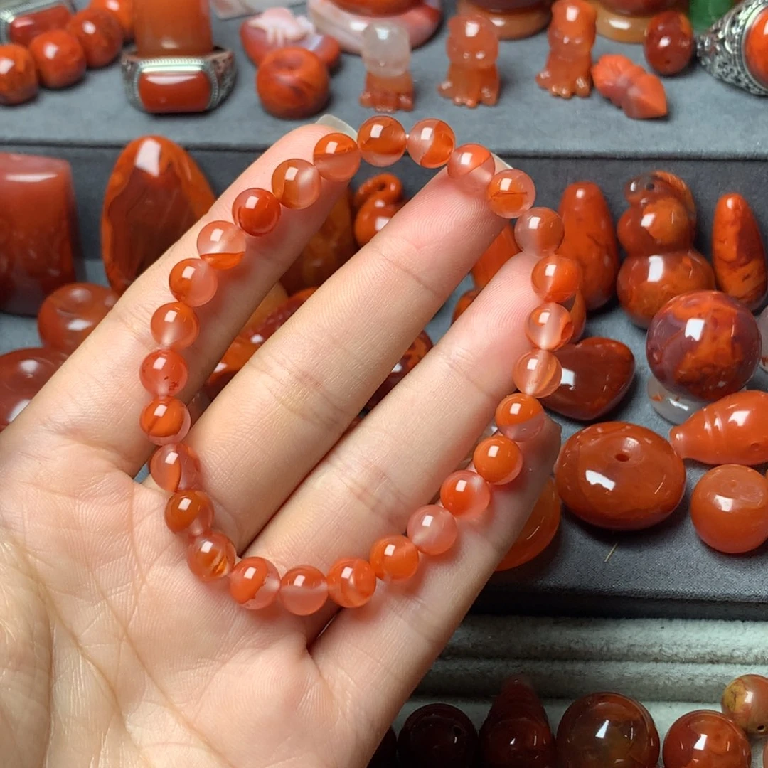 南红玛瑙未镶嵌配饰7.2mm