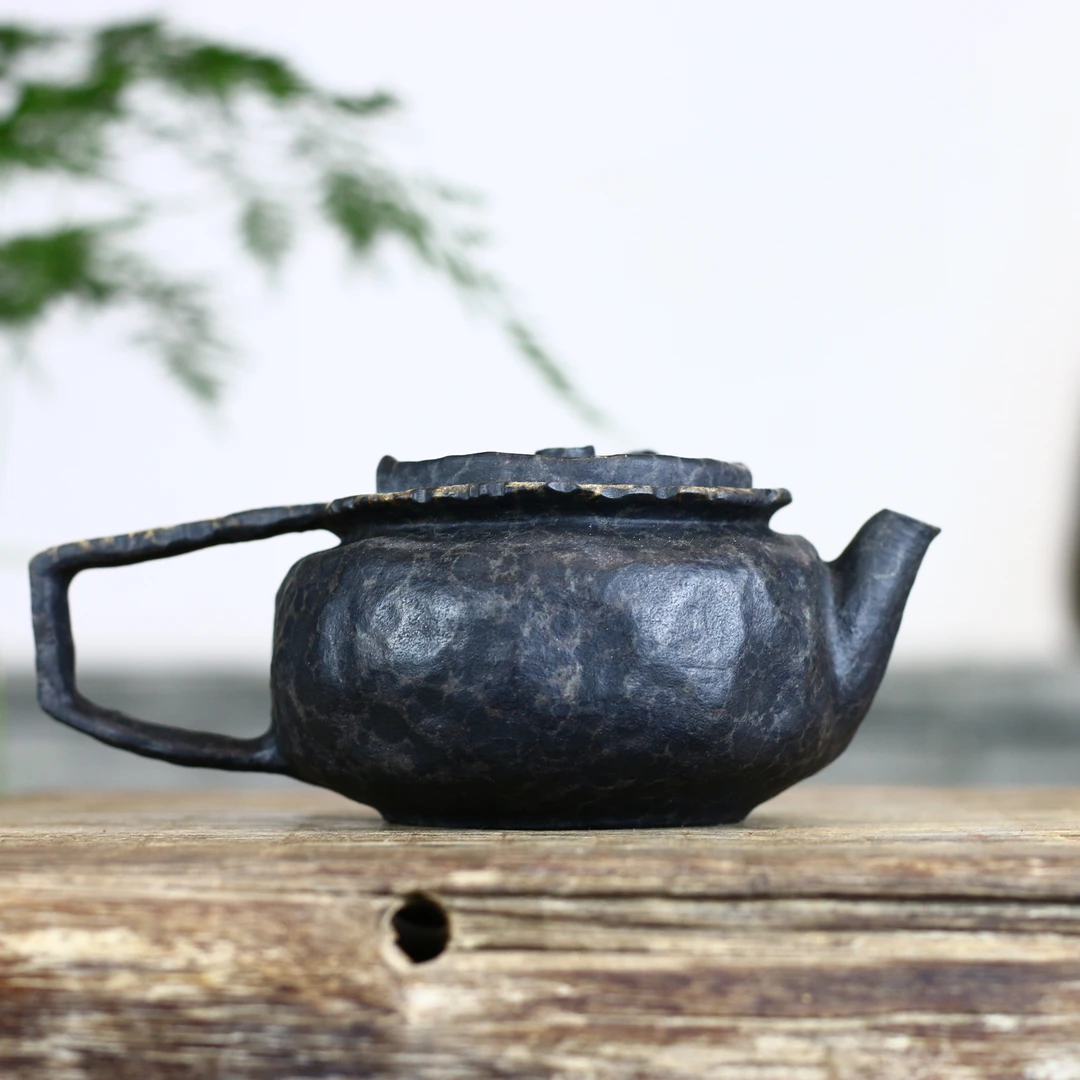 冰碛岩豹纹整石雕刻石头茶壶#天渊系列 容量200ml手工茶壶