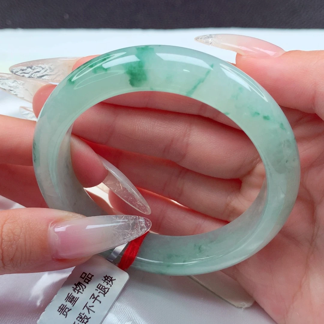 翡翠手镯未镶嵌天然缅甸翡翠A货手镯