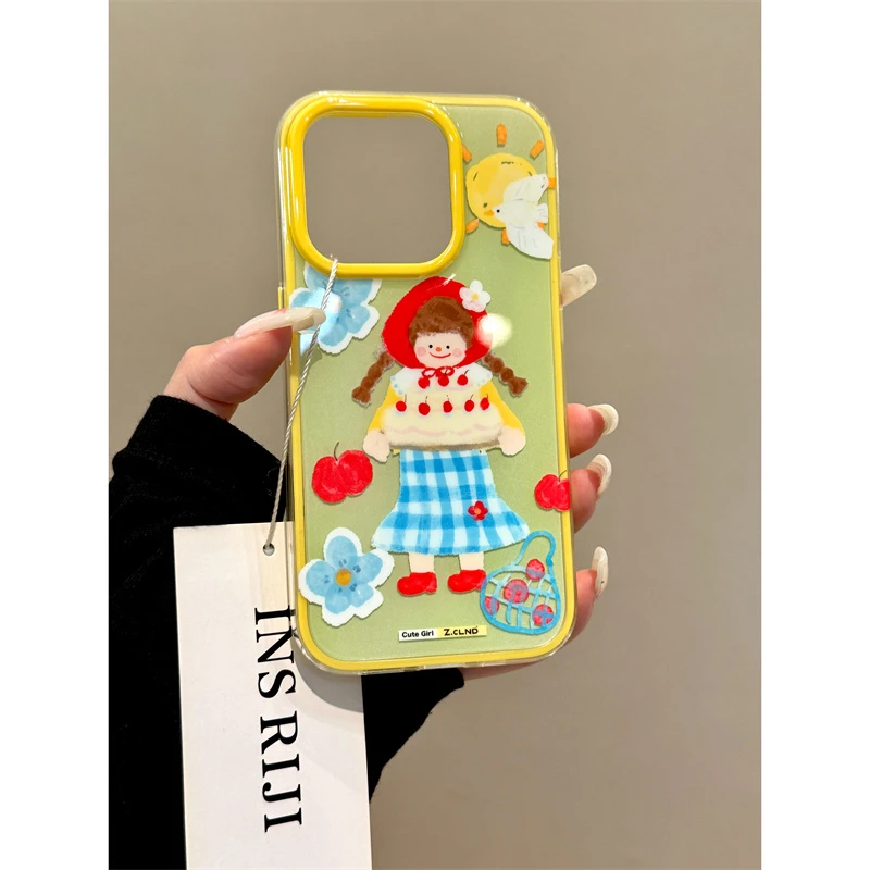 适用苹果iphone16promax韩风女孩15pro防摔14个性13ins全包手机壳