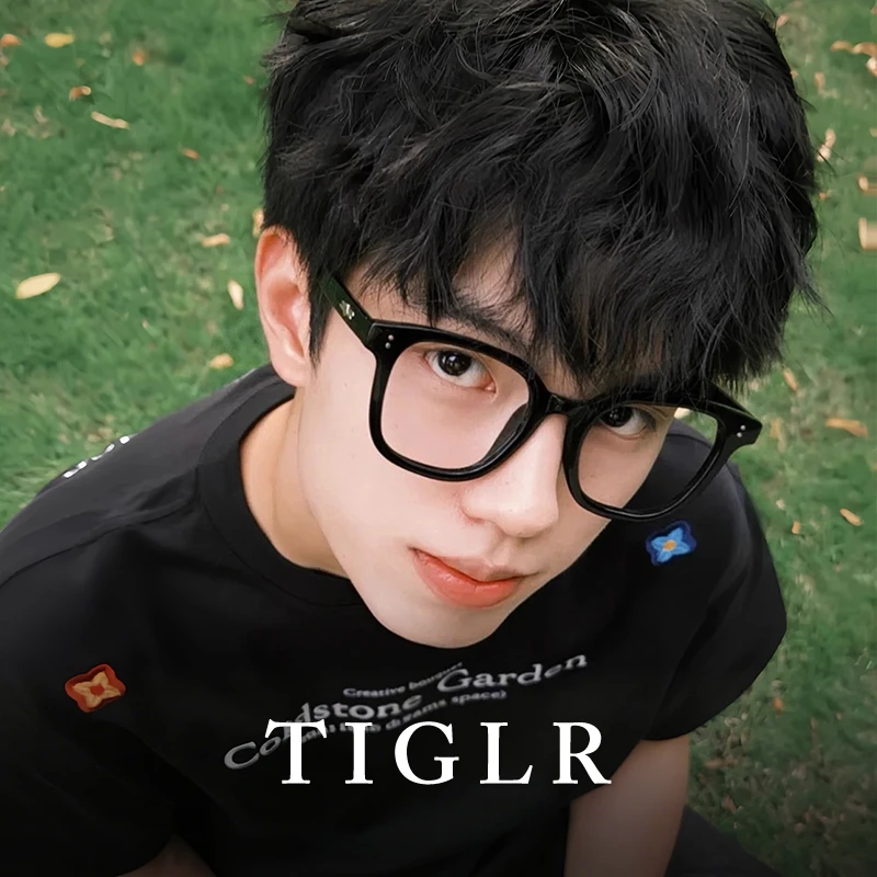 帝格勒超轻gm黑框眼镜男近视可配度数防蓝光大框素颜显瘦眼睛架女