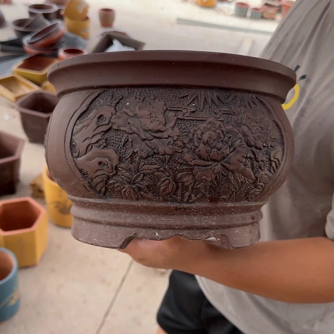 紫砂花盆瑕疵和瑕疵