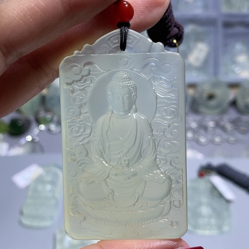 【闪购商品】岫玉颈饰未镶嵌离***鱼大日如来