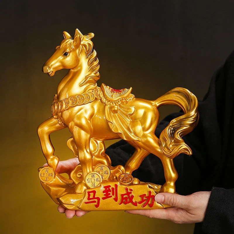 【师父推荐】马到成功客厅摆件十二生肖客厅酒柜招贝才电视柜乔迁