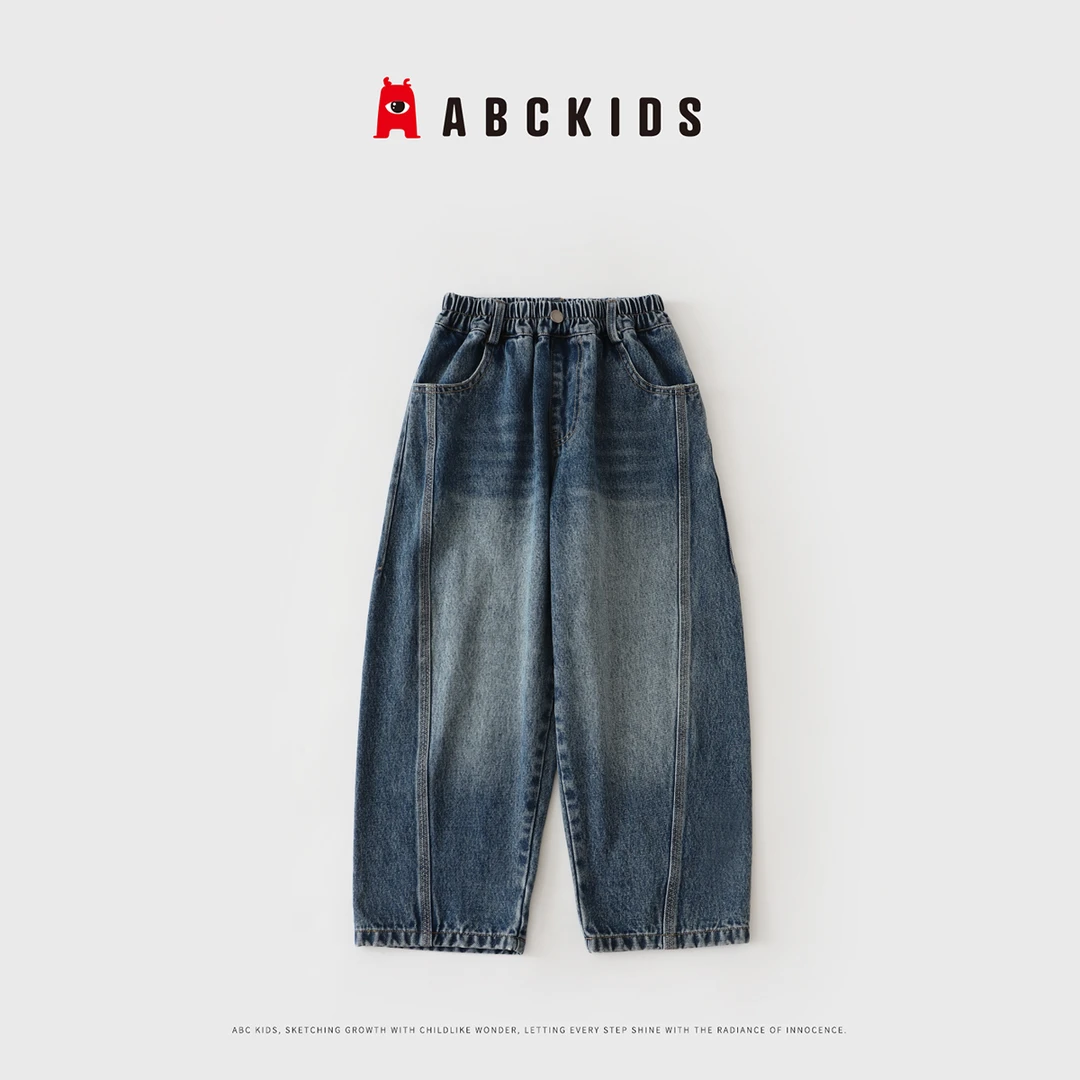 【ABCKIDS】秋季儿童休闲百搭儿童时尚潮流牛仔裤A-6211328