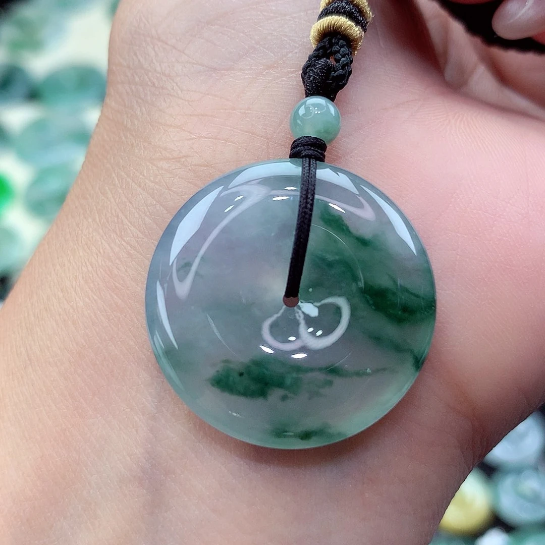 翡翠未镶嵌颈饰编号41尺寸27.0-5.9