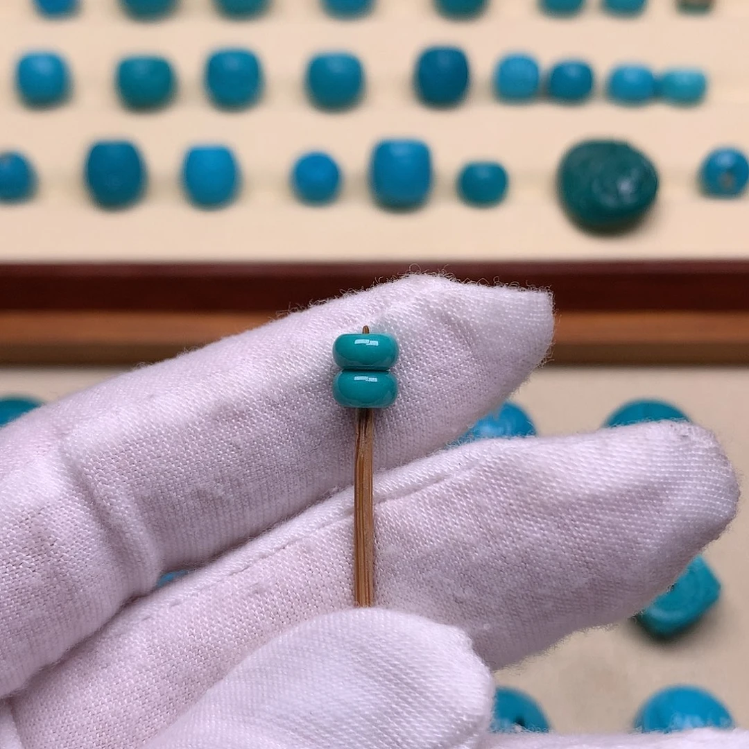 绿松石未镶嵌天然原矿绿松石面包圈5.6