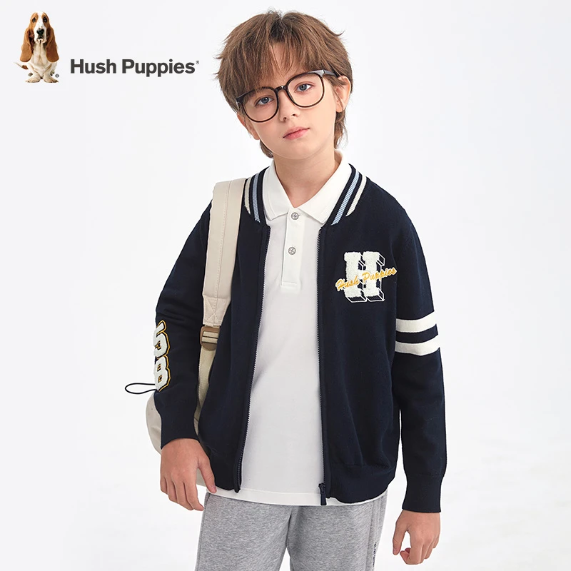 【毛衣开衫】暇步士童装毛衣秋新款学院风简约线衣儿童百搭开衫