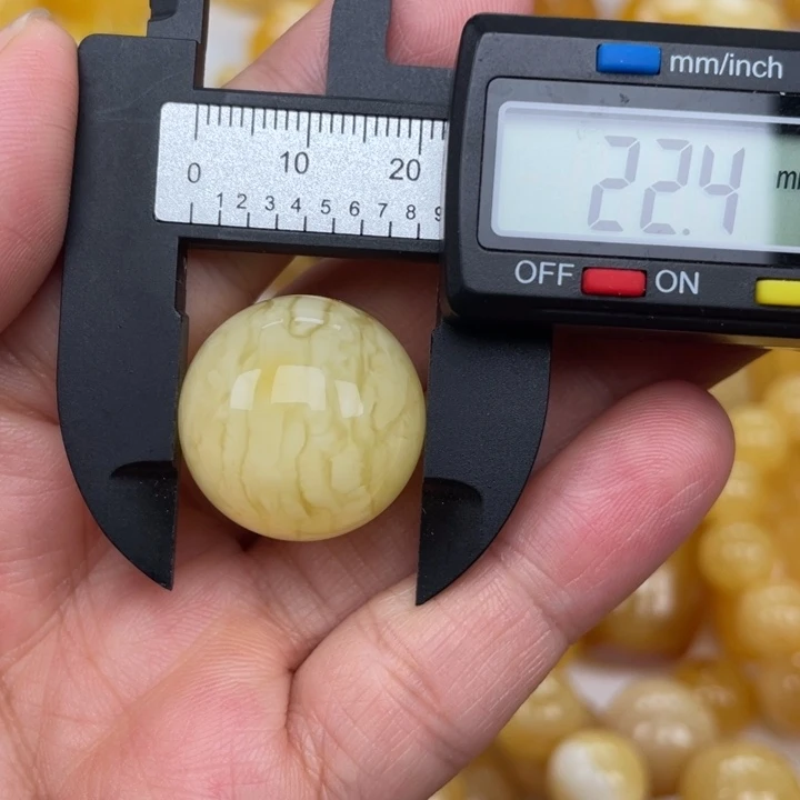 裸石蜜蜡未镶嵌蜜蜡圆珠