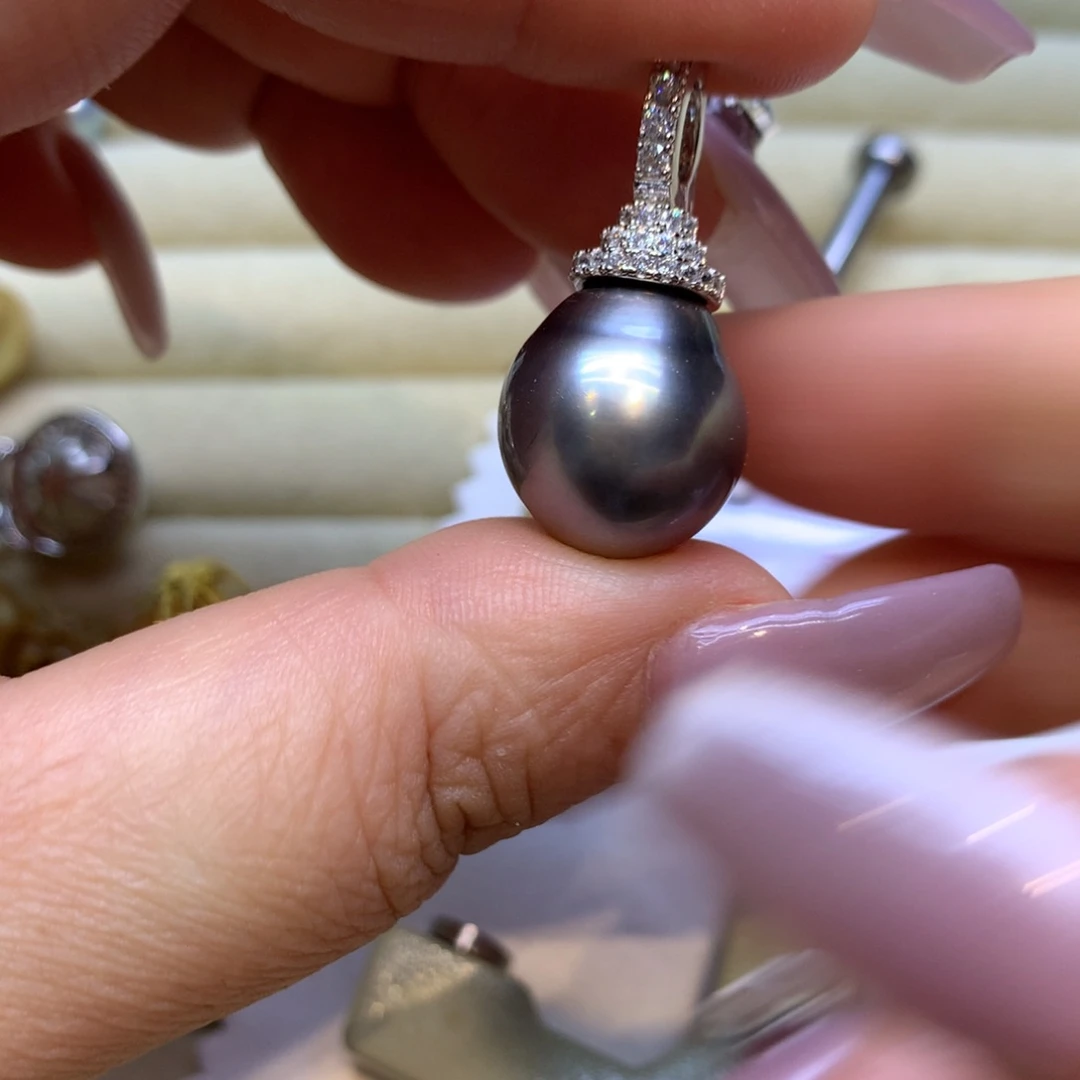 颈饰银S925镶嵌海水珍珠