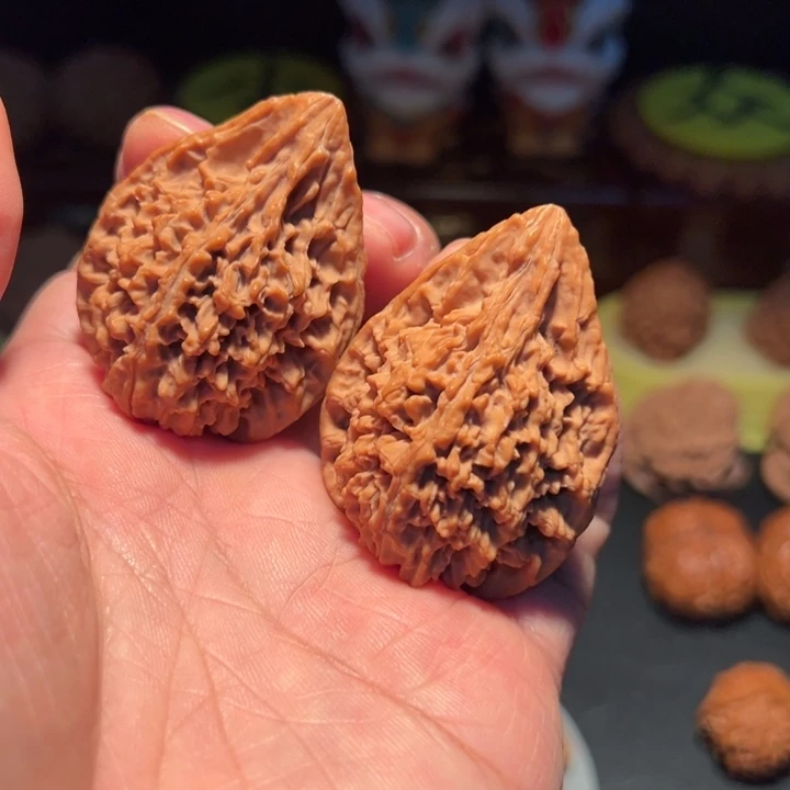 崖***草把件文玩核桃火凤