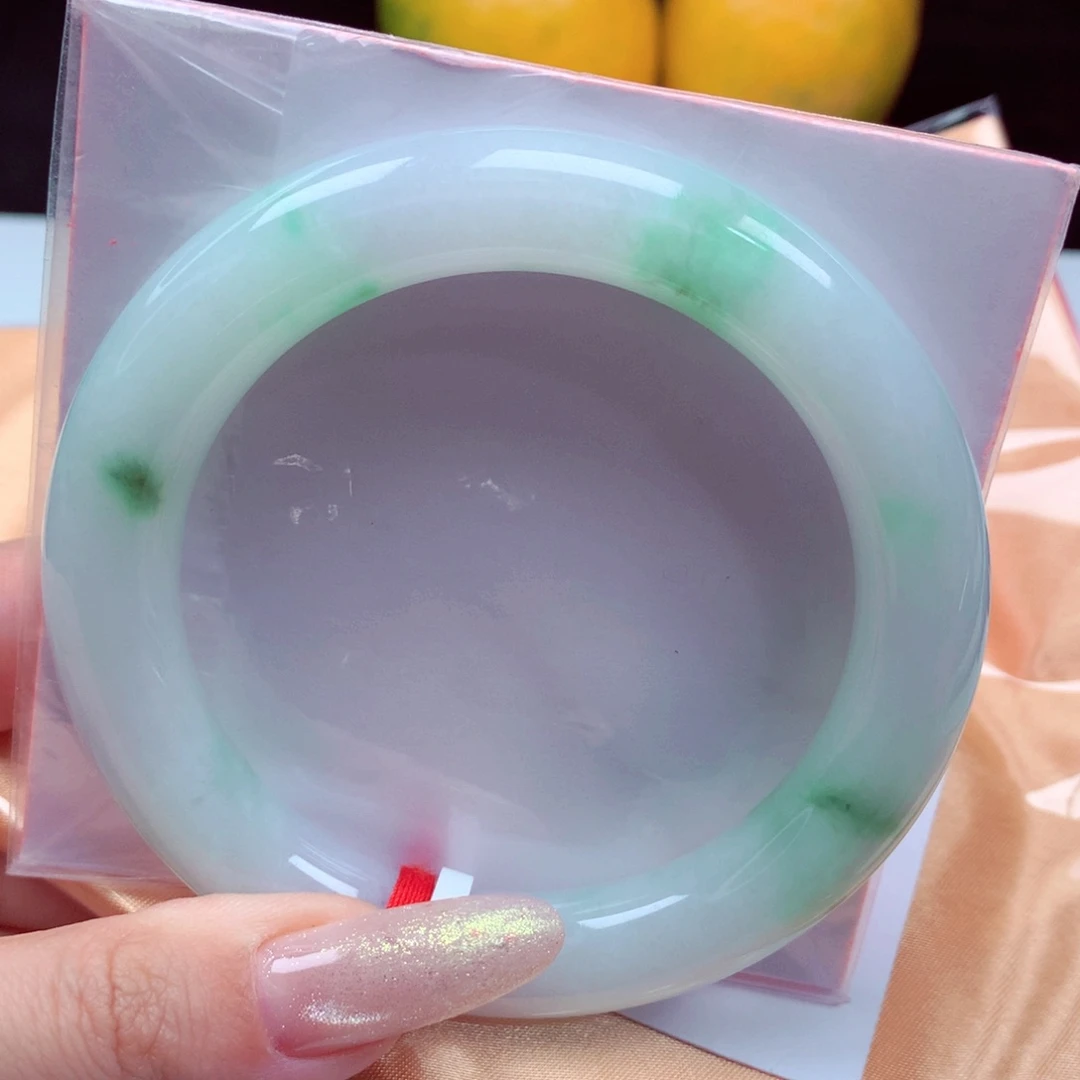 未镶嵌手镯翡翠天然缅甸翡翠A货手镯 64号