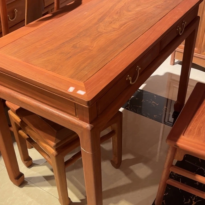 黑***哥花梨木类案台缅甸花梨木书桌106书桌➕靠背椅