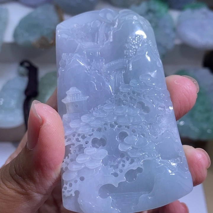 【闪购商品】颈饰未镶嵌翡翠山水