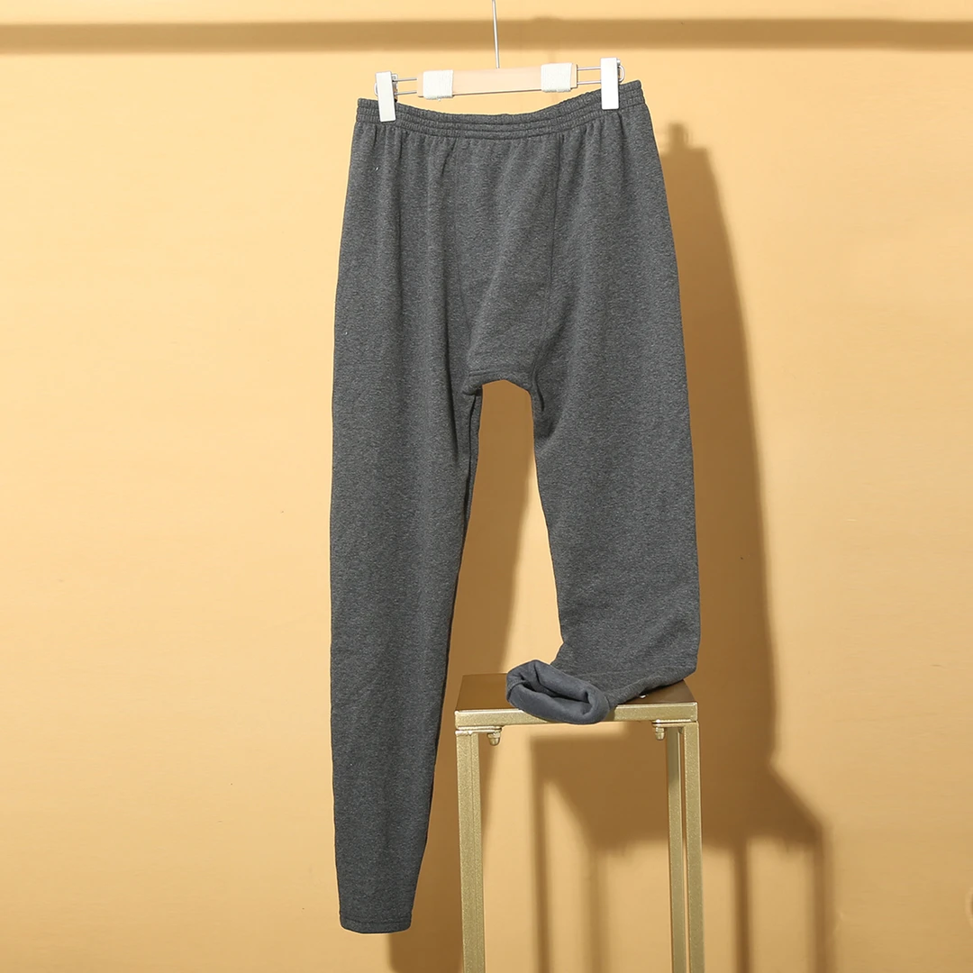 男士松紧腰时尚春秋冬季加绒保暖舒适简约纯色简约保暖裤6D914