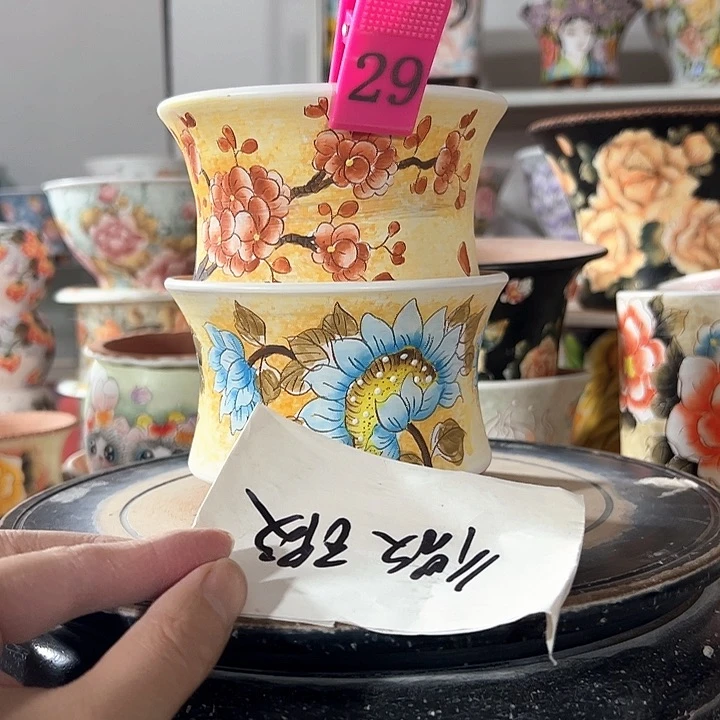满39.9包邮景德镇手绘花盆