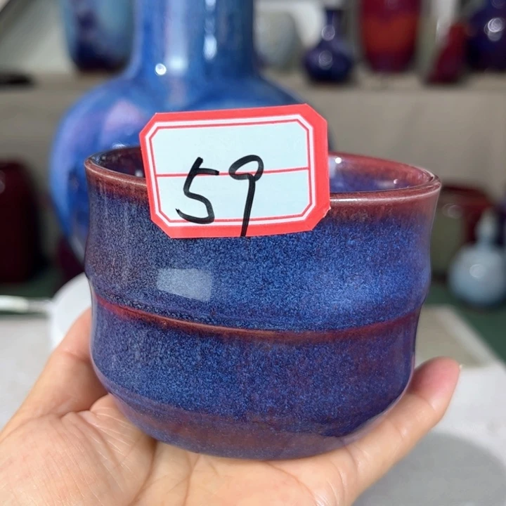 共***兔瓷片钧瓷手工艺品杯子