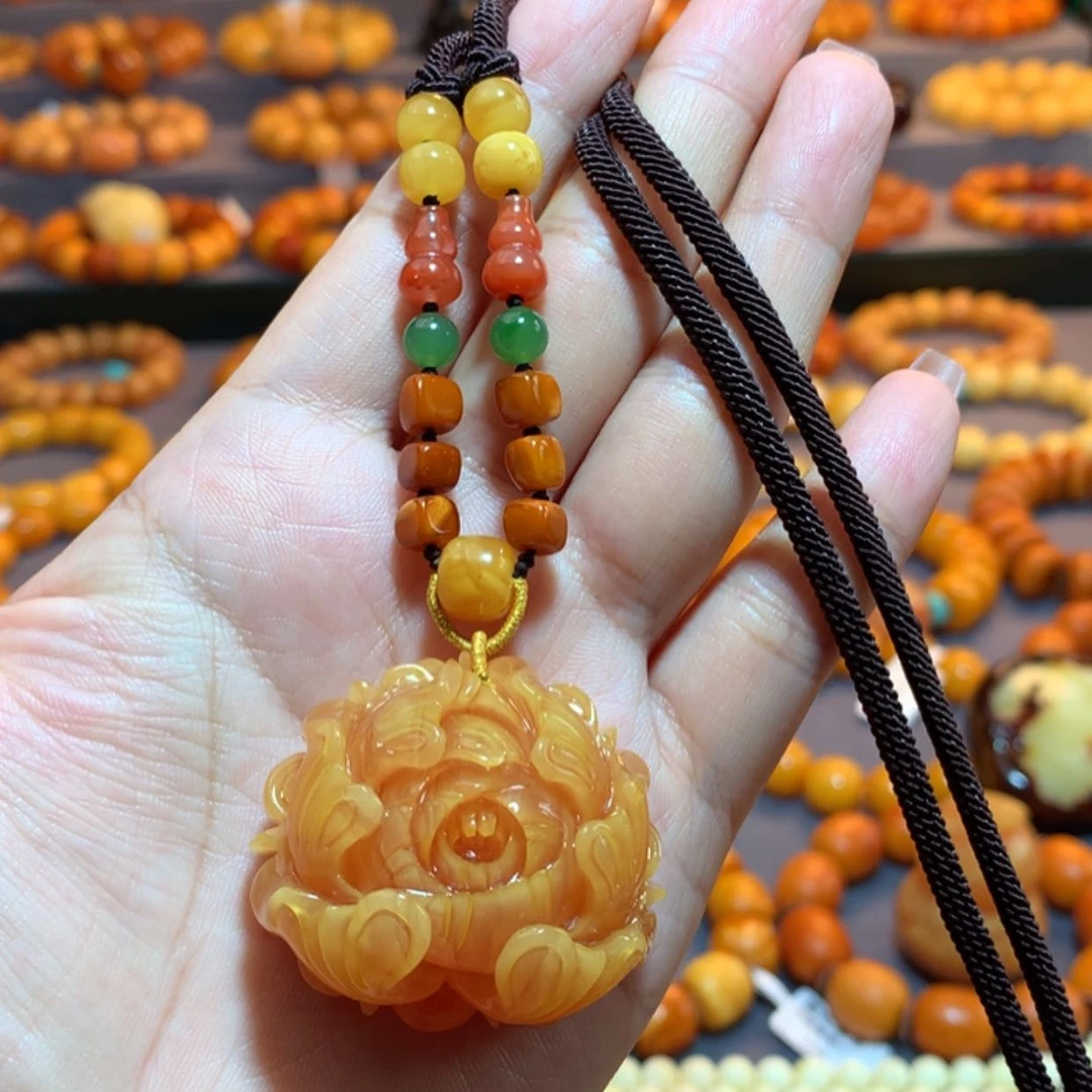 【闪购商品】蜜蜡吊坠(赠链)未镶嵌蜜蜡吊坠