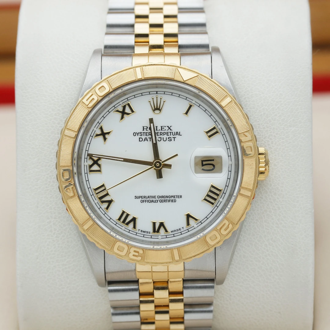 99新 Rolex/劳力士 日志型爬山虎16263/自动机械/36mm/单表/间金