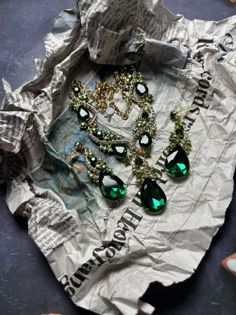 D74 璀璨星光闪耀绿祖项链套装多样性发一件