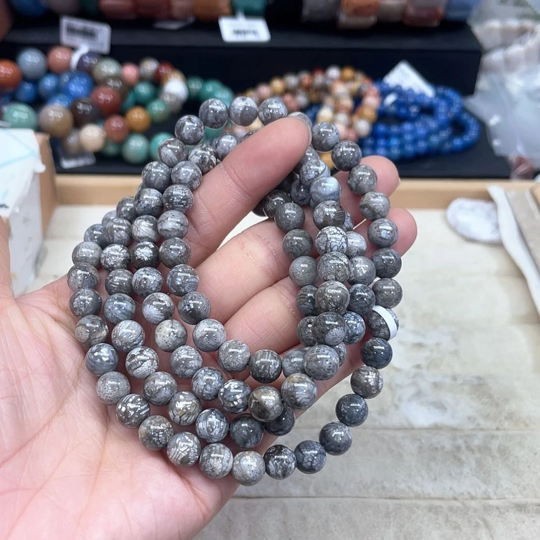 硅化珊瑚（珊瑚玉）手串未镶嵌赵**.218