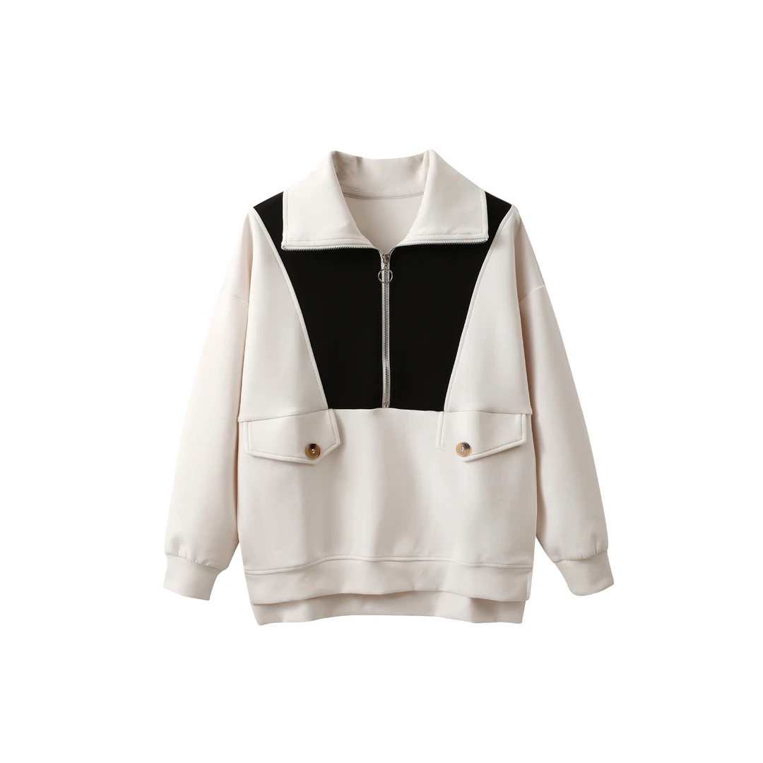 特！门店36&9！云朵空气层！立体有型~休闲撞色运动风女卫衣 L71458