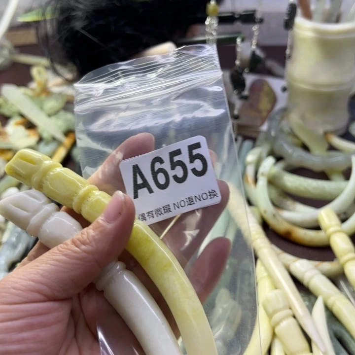 蛇纹石玉发饰合金兰